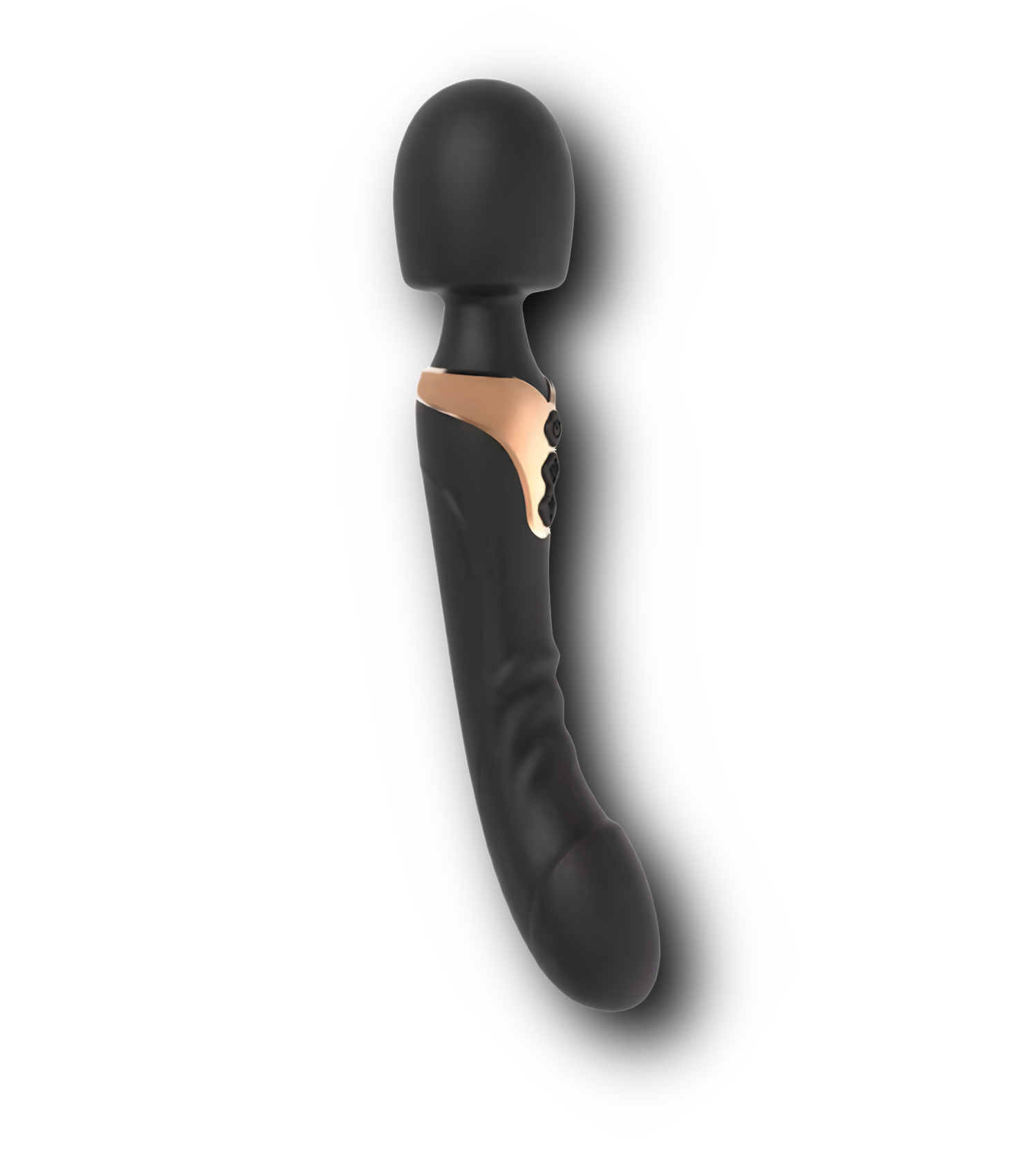 2-i-1 Vibrator & Dildo Svart