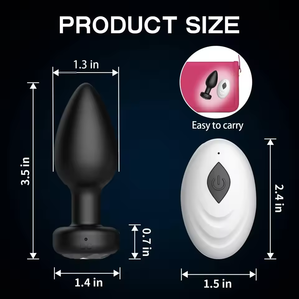 App/remote control vibrating anal plug 10 modes