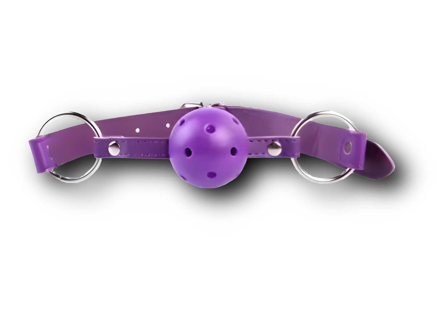 BDSM Munkavel (Ball Gag) i Läder - Justerbar Design