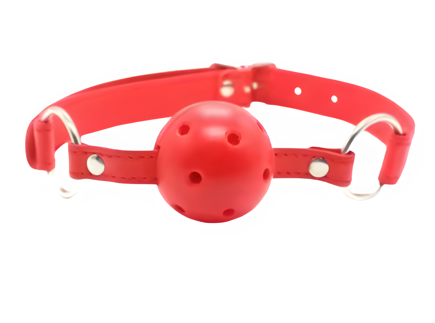 BDSM Munkavel (Ball Gag) i Läder - Justerbar Design