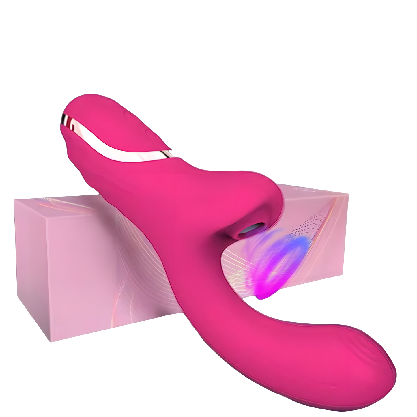 Klitorisvibrator Sucking med Dildo Rosa