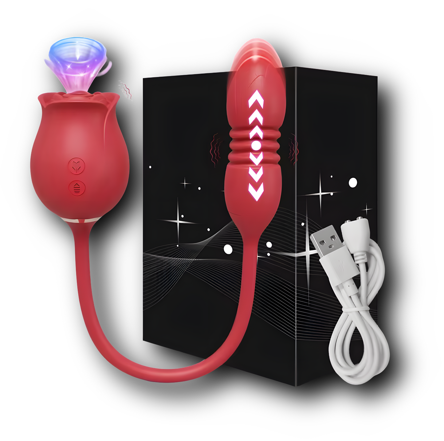 Ros Vibrator med Penetration