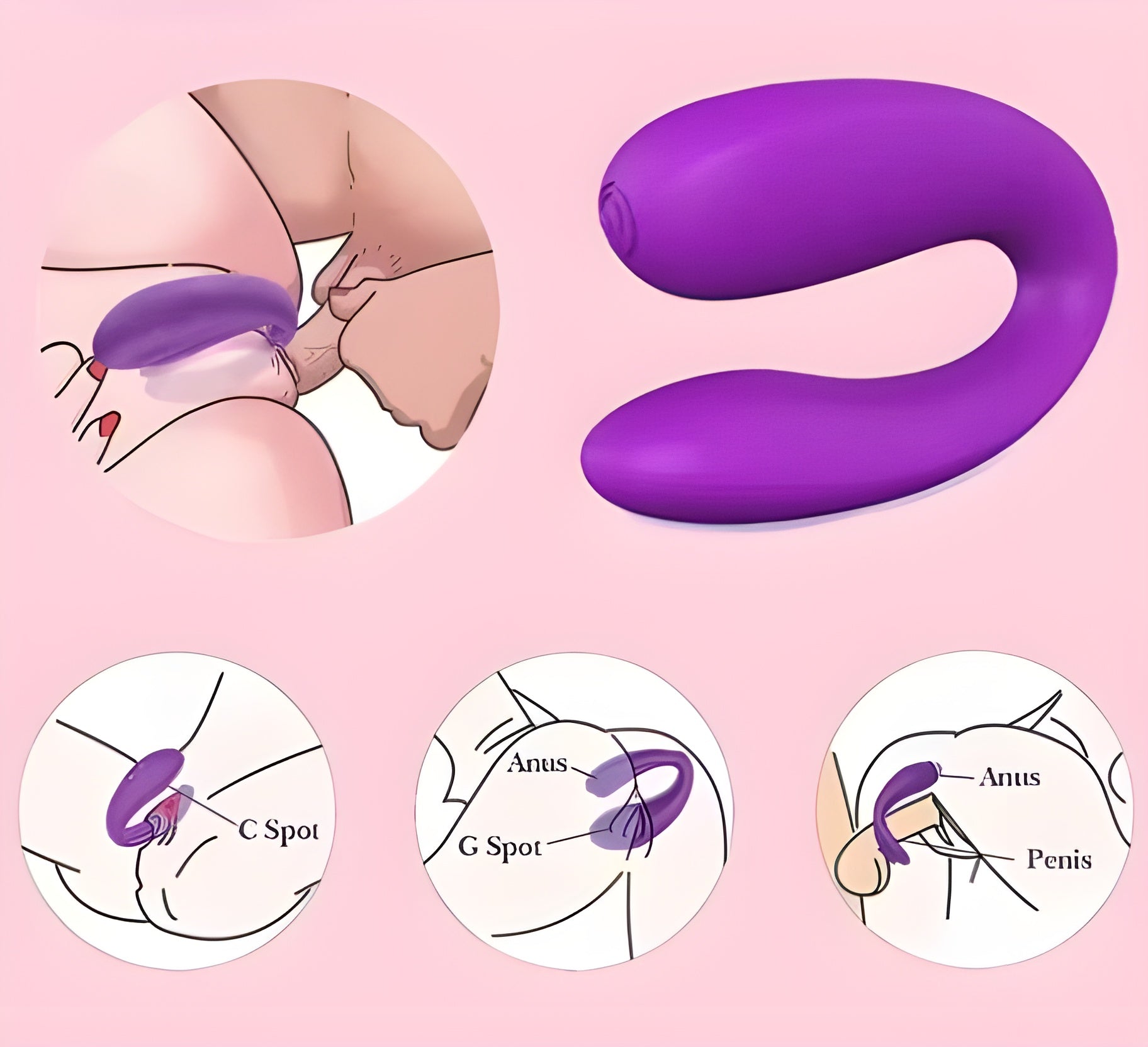 U-Shape Vibrator Lila Exempel